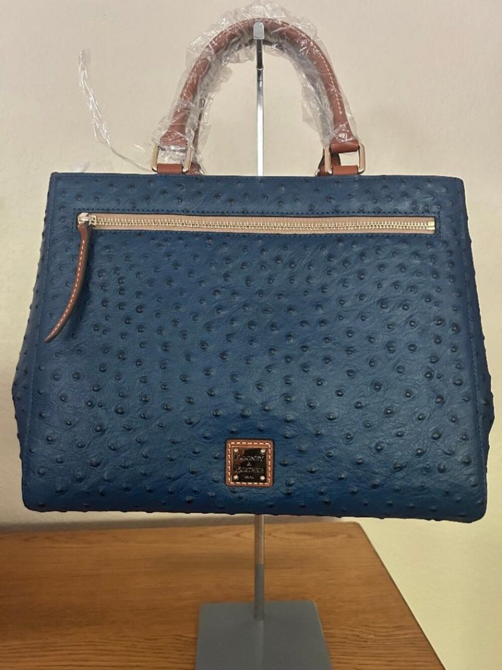 Dooney & Bourke Ostrich Embossed Leather Satchel